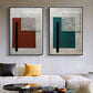 Geometric Canvas Art Textured Nordic Style Sitting Room Wall Decor in Dark Color Clearhalo 'Arts' 'Canvas Art' 1656015