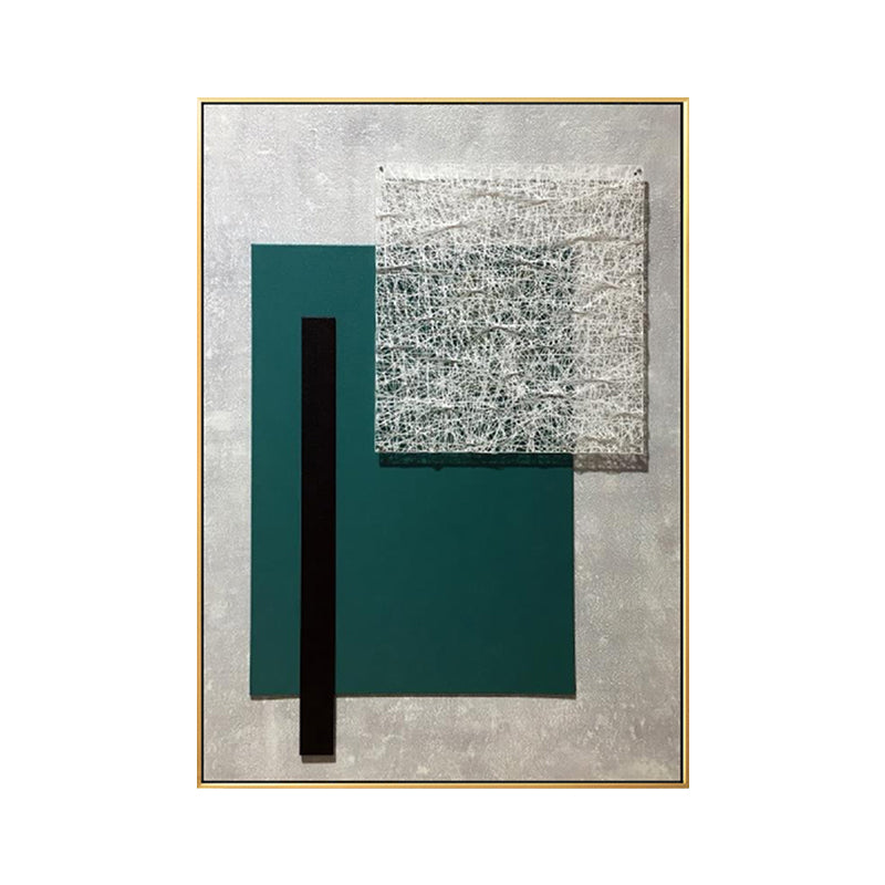 Geometric Canvas Art Textured Nordic Style Sitting Room Wall Decor in Dark Color Clearhalo 'Arts' 'Canvas Art' 1656026