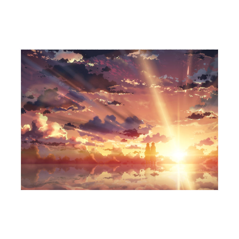 Vintage Landscapes Wall Art Decor Pastel Color Canvas Print for Bedroom, Multiple Sizes Available Clearhalo 'Art Gallery' 'Canvas Art' 'Country Art Gallery' 'French Country' 'Rustic' Arts' 1656032