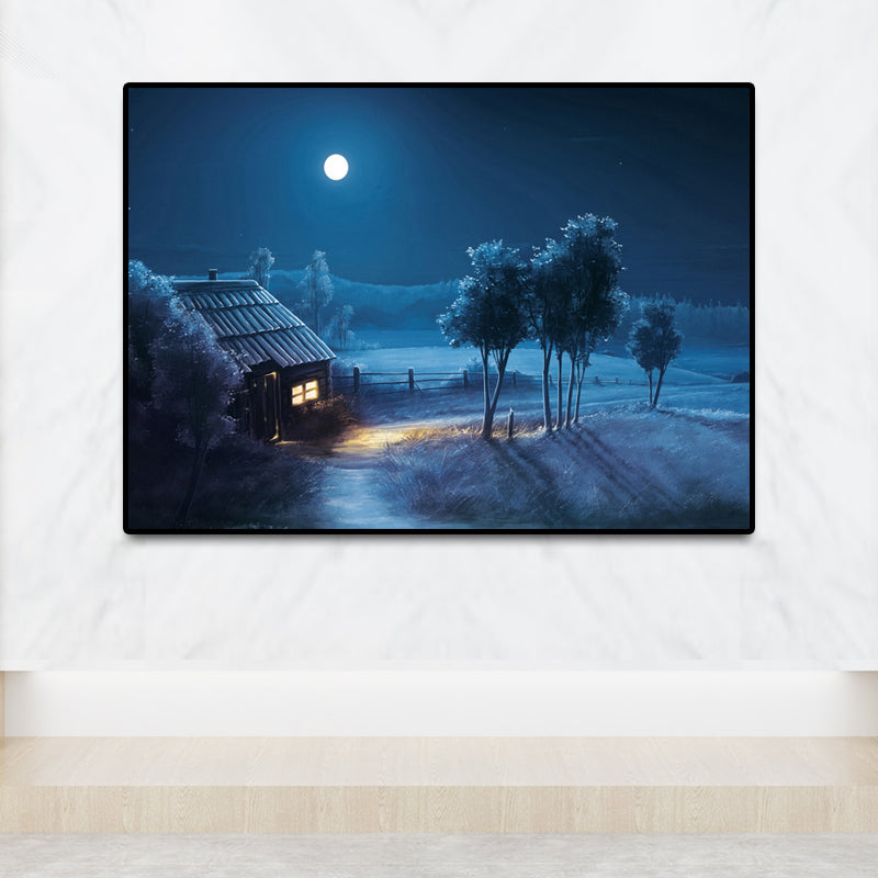 Vintage Landscapes Wall Art Decor Pastel Color Canvas Print for Bedroom, Multiple Sizes Available Blue Clearhalo 'Art Gallery' 'Canvas Art' 'Country Art Gallery' 'French Country' 'Rustic' Arts' 1656036
