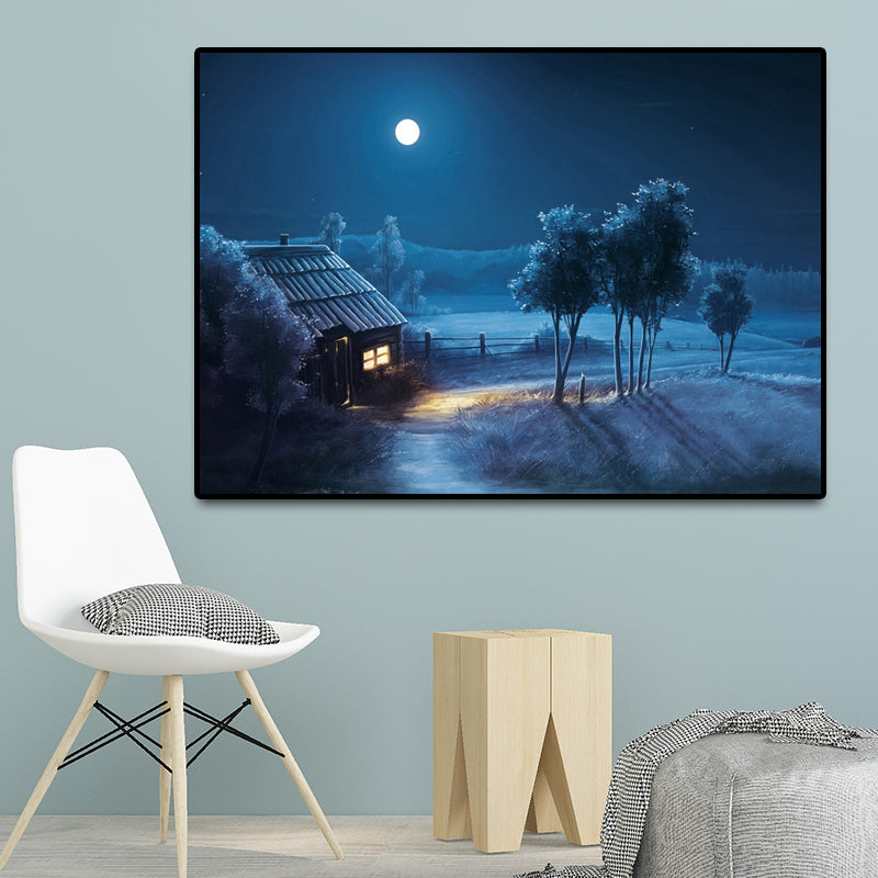 Vintage Landscapes Wall Art Decor Pastel Color Canvas Print for Bedroom, Multiple Sizes Available Clearhalo 'Art Gallery' 'Canvas Art' 'Country Art Gallery' 'French Country' 'Rustic' Arts' 1656037