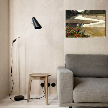 Beautiful Meandering Flow Wall Art House Interior Nature Scenery Canvas Print in Brown Brown Clearhalo 'Art Gallery' 'Canvas Art' 'Country Art Gallery' 'French Country' 'Rustic' Arts' 1656077