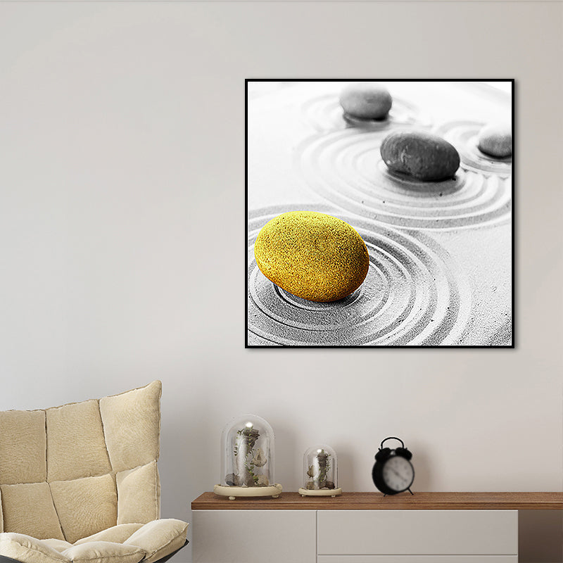 Simplicity Cobble Art Print Grey Wrapped Canvas for Sitting Room, Multiple Size Options Clearhalo 'Art Gallery' 'Canvas Art' 'Contemporary Art Gallery' 'Modern' Arts' 1656109