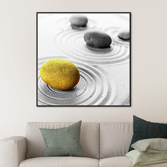 Simplicity Cobble Art Print Grey Wrapped Canvas for Sitting Room, Multiple Size Options Clearhalo 'Art Gallery' 'Canvas Art' 'Contemporary Art Gallery' 'Modern' Arts' 1656110