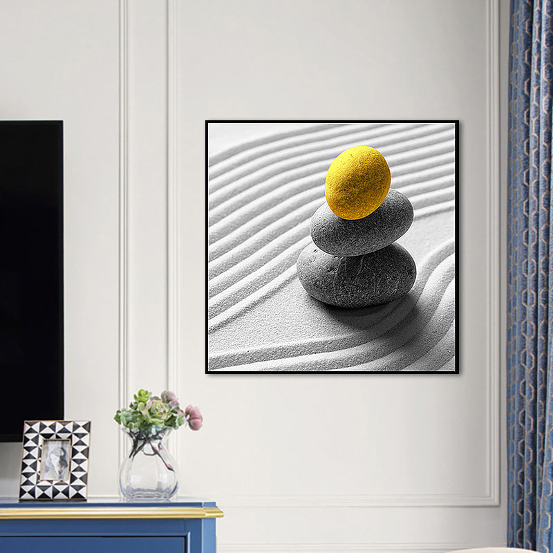 Simplicity Cobble Art Print Grey Wrapped Canvas for Sitting Room, Multiple Size Options Clearhalo 'Art Gallery' 'Canvas Art' 'Contemporary Art Gallery' 'Modern' Arts' 1656115