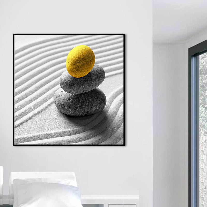 Simplicity Cobble Art Print Grey Wrapped Canvas for Sitting Room, Multiple Size Options Clearhalo 'Art Gallery' 'Canvas Art' 'Contemporary Art Gallery' 'Modern' Arts' 1656116