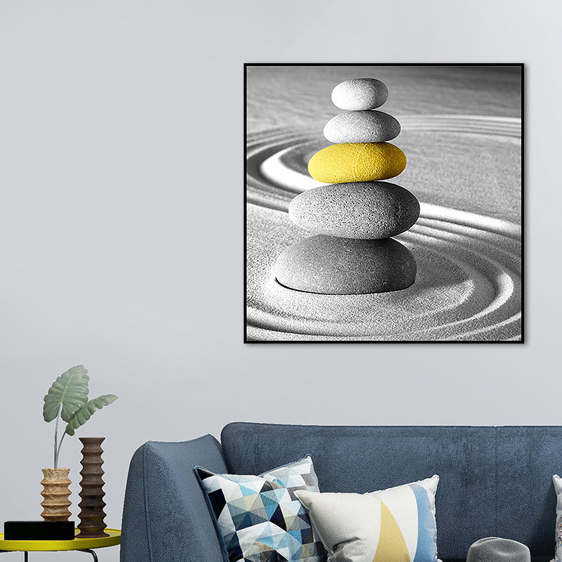 Simplicity Cobble Art Print Grey Wrapped Canvas for Sitting Room, Multiple Size Options Clearhalo 'Art Gallery' 'Canvas Art' 'Contemporary Art Gallery' 'Modern' Arts' 1656119