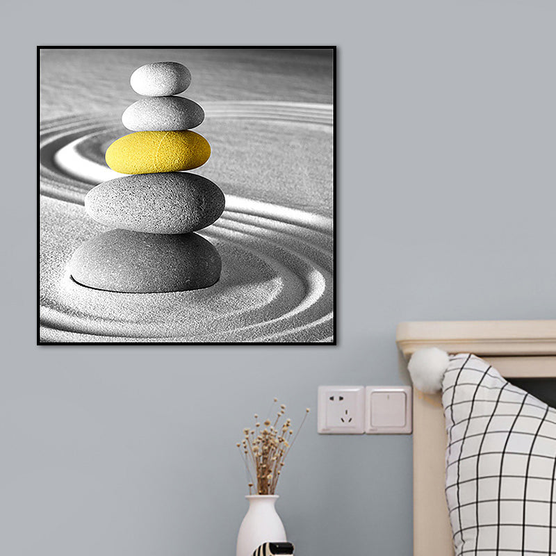 Simplicity Cobble Art Print Grey Wrapped Canvas for Sitting Room, Multiple Size Options Clearhalo 'Art Gallery' 'Canvas Art' 'Contemporary Art Gallery' 'Modern' Arts' 1656120