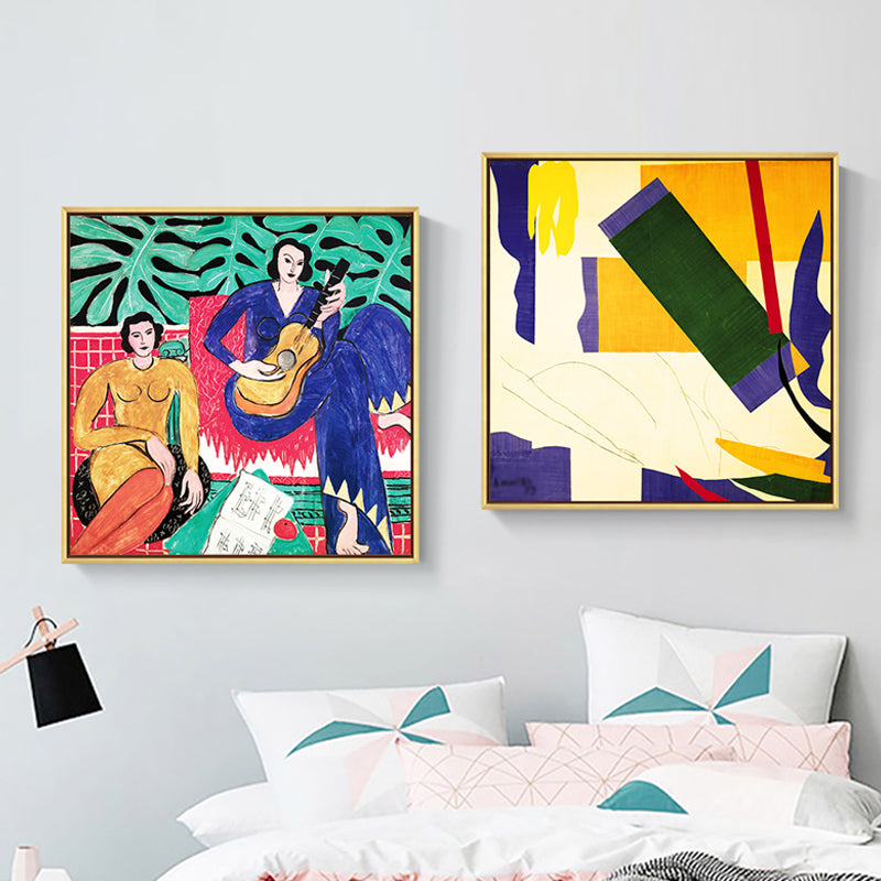 Canvas Green Art Print Fauvism Henri Matisse Abstract Painting Wall Decor for Room Yellow Clearhalo 'Arts' 'Canvas Art' 1656252