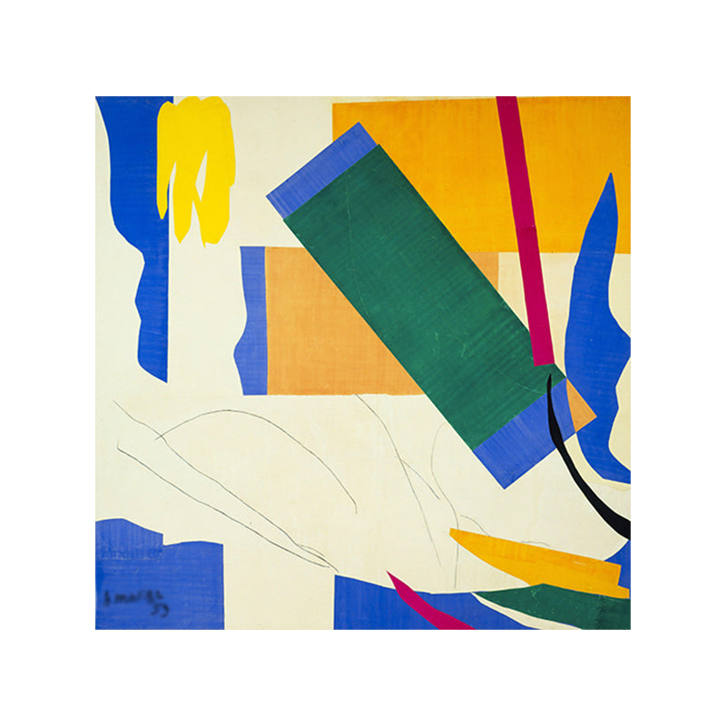 Canvas Green Art Print Fauvism Henri Matisse Abstract Painting Wall Decor for Room Clearhalo 'Arts' 'Canvas Art' 1656259