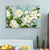 Big Blooming Magnolia Painting Canvas Art for Bedroom, Blue and White, Textured Surface White Clearhalo 'Art Gallery' 'Canvas Art' 'Traditional' Arts' 1656316