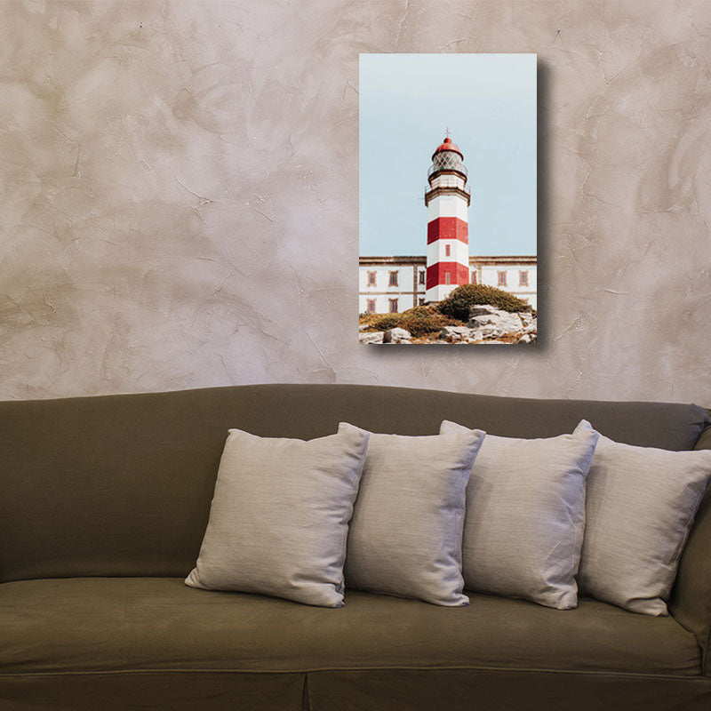 Lighthouse Canvas Wall Art Nautical Decorative for Living Room Paintings in Blue Clearhalo 'Art Gallery' 'Canvas Art' 'Contemporary Art Gallery' 'Modern' Arts' 1656357