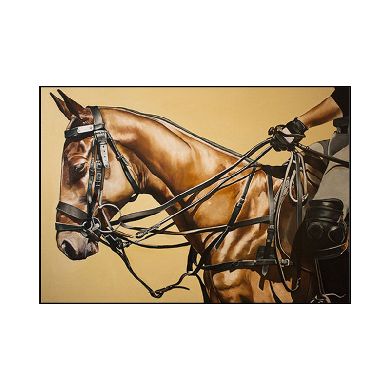 Riding Horse Wall Art Decor Contemporary Decorative for Drawing Room Wrapped Canvas Clearhalo 'Art Gallery' 'Canvas Art' 'Contemporary Art Gallery' 'Modern' Arts' 1656372