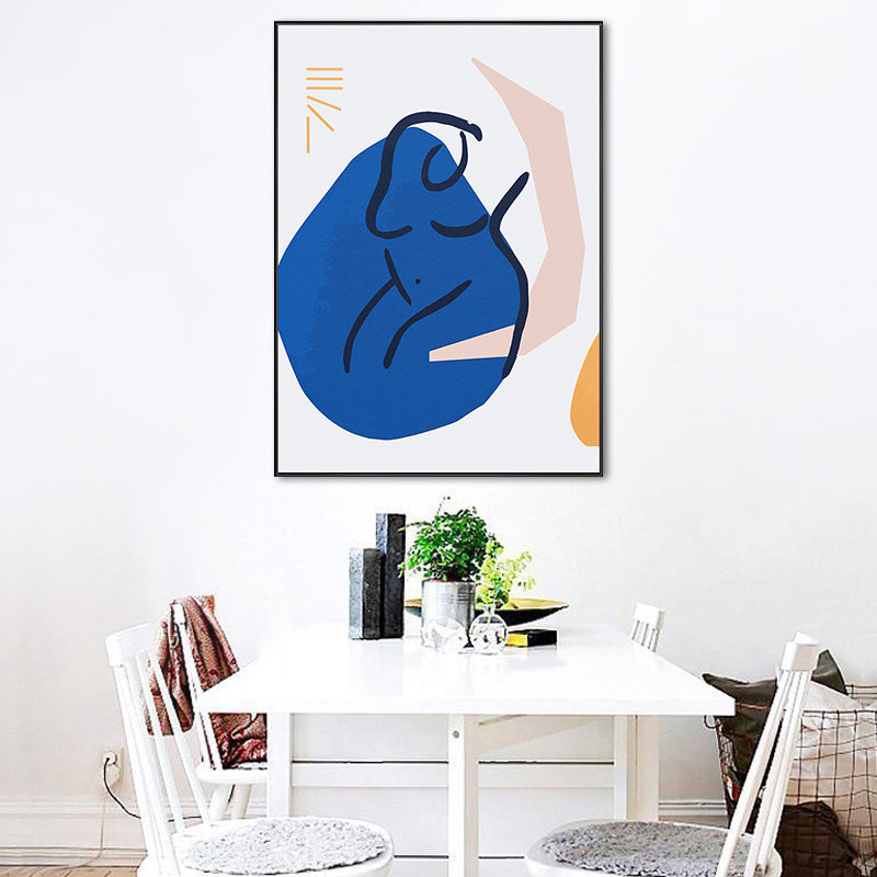 Soft Color Abstract Wall Decor Scandinavian Textured Canvas Print for Living Room Clearhalo 'Arts' 'Canvas Art' 1656388