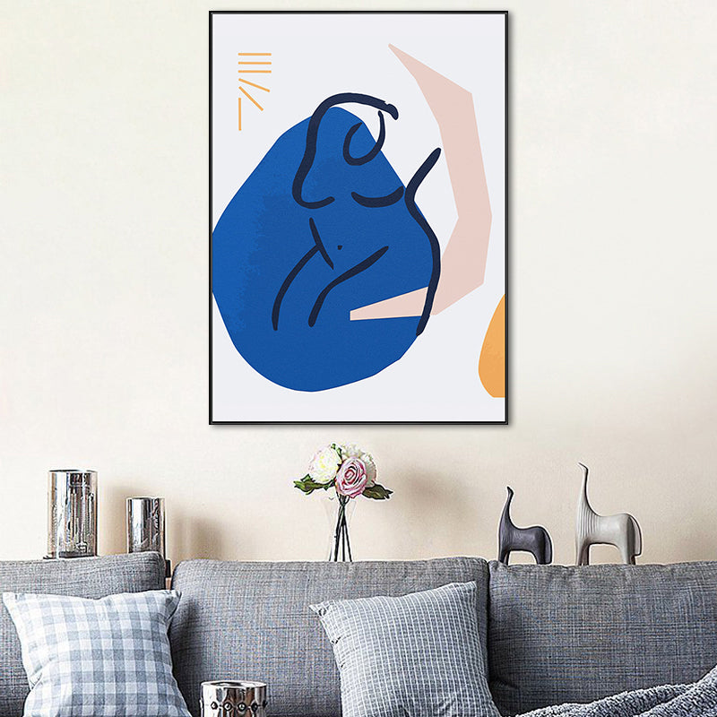 Soft Color Abstract Wall Decor Scandinavian Textured Canvas Print for Living Room Clearhalo 'Arts' 'Canvas Art' 1656389