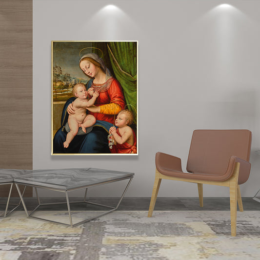Global Inspired Christian Saint Painting Dark Color Religion Wall Art for Home Clearhalo 'Arts' 'Canvas Art' 1656407
