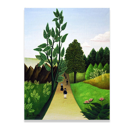Green Wooded Pathway Wall Art Scenery Kids Style Textured Canvas Print for Nursery Clearhalo 'Art Gallery' 'Canvas Art' 'Kids' Arts' 1656415