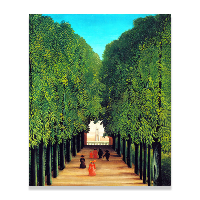 Green Wooded Pathway Wall Art Scenery Kids Style Textured Canvas Print for Nursery Clearhalo 'Art Gallery' 'Canvas Art' 'Kids' Arts' 1656422