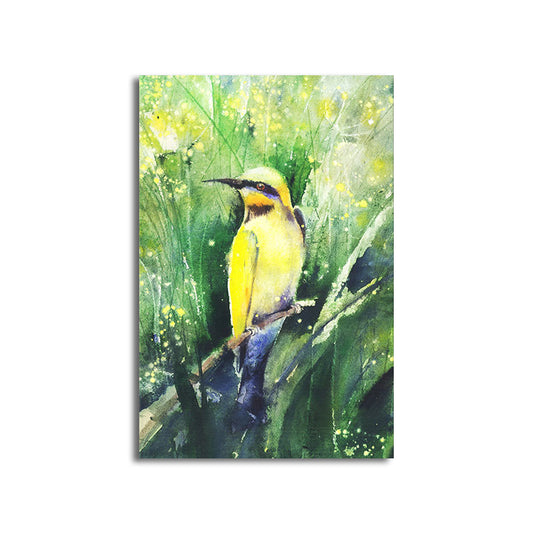 Rustic Bird Painting Canvas Print Pastel Color Textured Wall Art Decor for Living Room Clearhalo 'Art Gallery' 'Canvas Art' 'Country Art Gallery' 'French Country' 'Rustic' Arts' 1656437