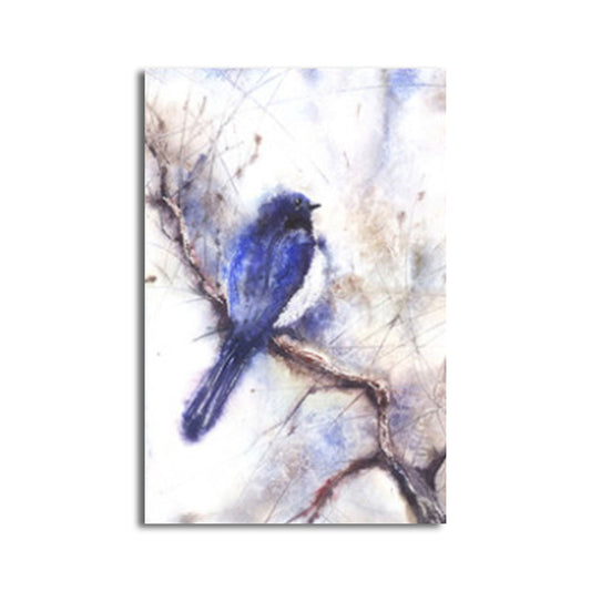 Rustic Bird Painting Canvas Print Pastel Color Textured Wall Art Decor for Living Room Clearhalo 'Art Gallery' 'Canvas Art' 'Country Art Gallery' 'French Country' 'Rustic' Arts' 1656441