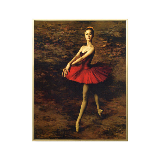 Glam Style Dancing Girl Painting Pastel Color Guest Room Wall Art, Multiple Sizes Clearhalo 'Arts' 'Canvas Art' 1656569