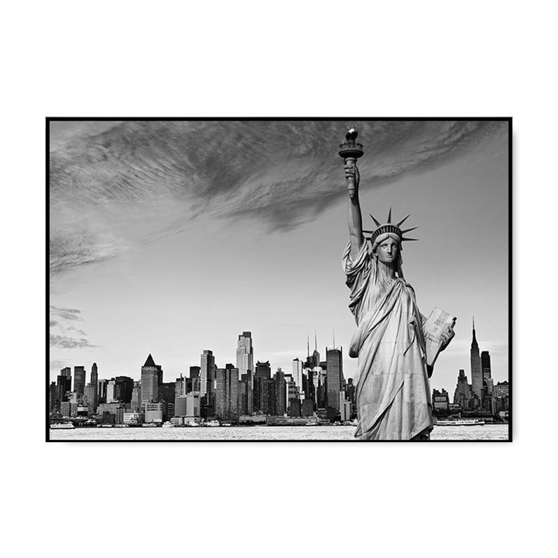 Scandinavian Landmark Wall Decor Grey for Parlor Canvas Art, Multiple Size Available Clearhalo 'Arts' 'Canvas Art' 1656679