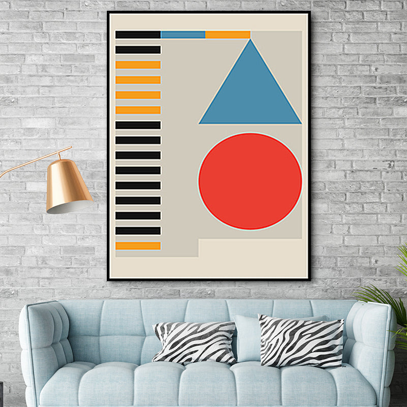 Pastel Color Geometric Wall Decor Nordic Textured Wrapped Canvas for Living Room Clearhalo 'Arts' 'Canvas Art' 1656775