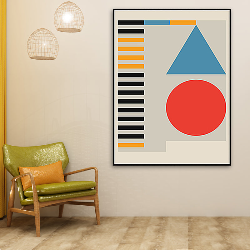 Pastel Color Geometric Wall Decor Nordic Textured Wrapped Canvas for Living Room Clearhalo 'Arts' 'Canvas Art' 1656776