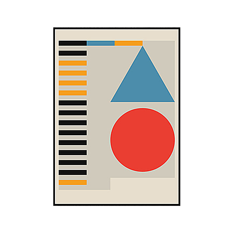 Pastel Color Geometric Wall Decor Nordic Textured Wrapped Canvas for Living Room Clearhalo 'Arts' 'Canvas Art' 1656777