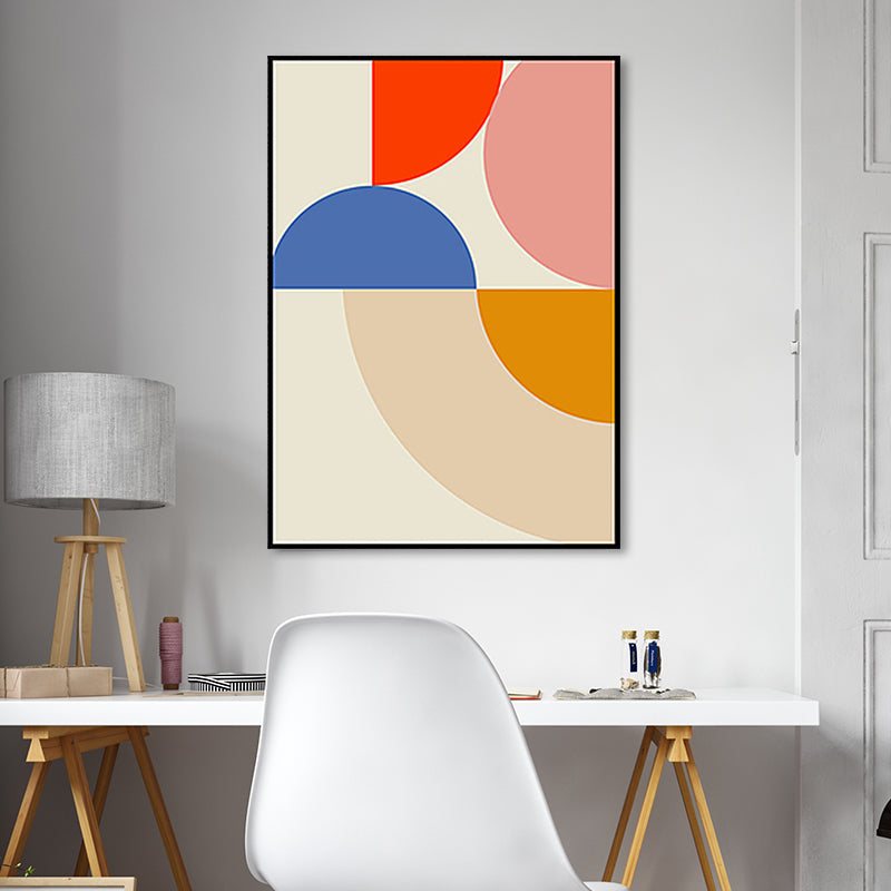 Pastel Color Geometric Wall Decor Nordic Textured Wrapped Canvas for Living Room Clearhalo 'Arts' 'Canvas Art' 1656786