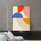 Pastel Color Geometric Wall Decor Nordic Textured Wrapped Canvas for Living Room Clearhalo 'Arts' 'Canvas Art' 1656787