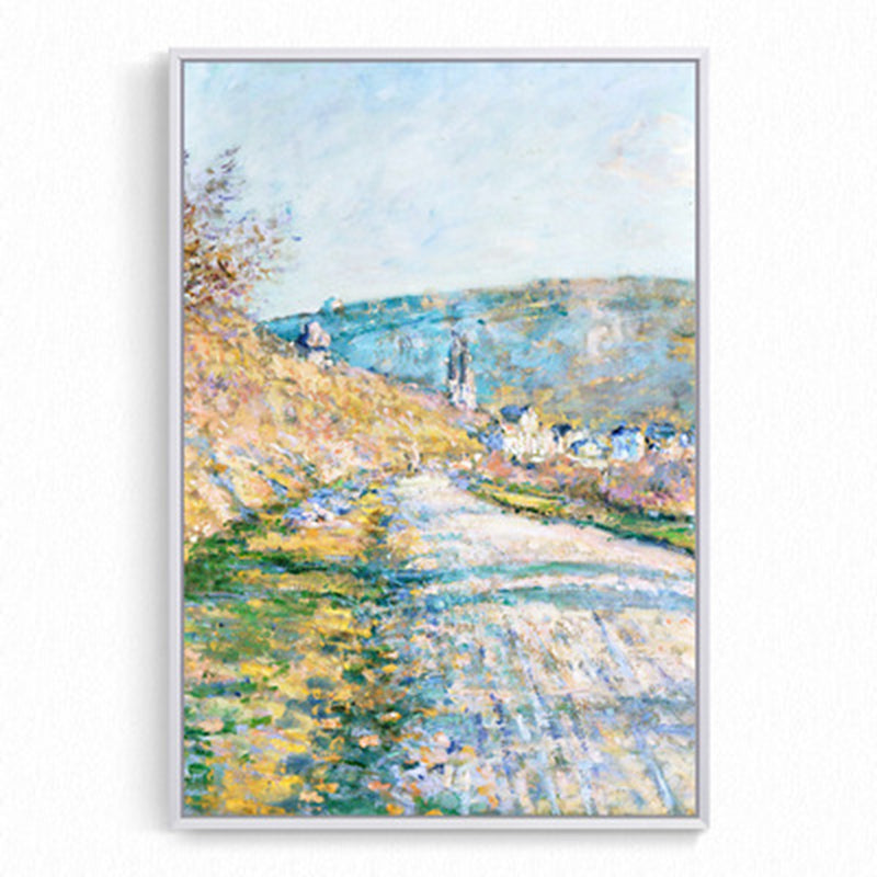 Spring in River Wall Decor Farmhouse Picturesque Scenery Canvas Art in Light Color Clearhalo 'Art Gallery' 'Canvas Art' 'Country Art Gallery' 'French Country' 'Rustic' Arts' 1656806