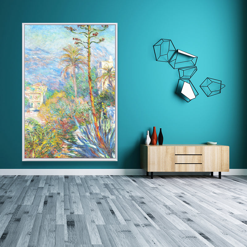 Spring in River Wall Decor Farmhouse Picturesque Scenery Canvas Art in Light Color Purple Design 3 Clearhalo 'Art Gallery' 'Canvas Art' 'Country Art Gallery' 'French Country' 'Rustic' Arts' 1656807