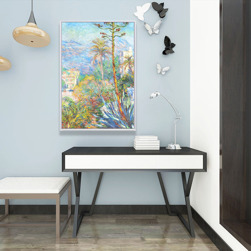 Spring in River Wall Decor Farmhouse Picturesque Scenery Canvas Art in Light Color Clearhalo 'Art Gallery' 'Canvas Art' 'Country Art Gallery' 'French Country' 'Rustic' Arts' 1656808