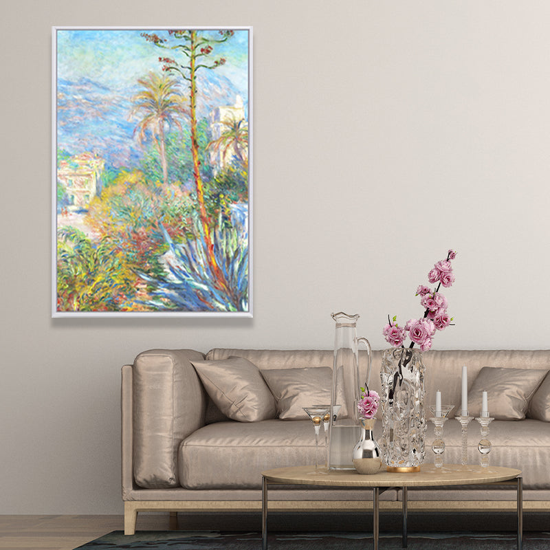 Spring in River Wall Decor Farmhouse Picturesque Scenery Canvas Art in Light Color Clearhalo 'Art Gallery' 'Canvas Art' 'Country Art Gallery' 'French Country' 'Rustic' Arts' 1656809