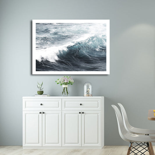 Sea Surge Canvas Wall Art Modern Style Ocean Wall Decoration in Blue for Living Room Clearhalo 'Art Gallery' 'Canvas Art' 'Contemporary Art Gallery' 'Modern' Arts' 1656871
