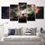 Outer Space Wall Decor Black Canvas Painting Multi-Piece, Multiple Sizes Options Black Clearhalo 'Art Gallery' 'Canvas Art' 'Kids' Arts' 1656961