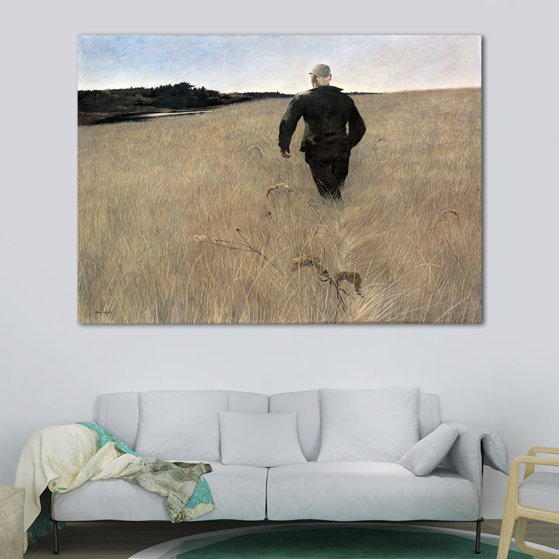 Wilds Painting Wall Decor Farmhouse Gloomy Scenery Canvas Art in Dark Color for Home Brown Clearhalo 'Art Gallery' 'Canvas Art' 'Country Art Gallery' 'French Country' 'Rustic' Arts' 1656977