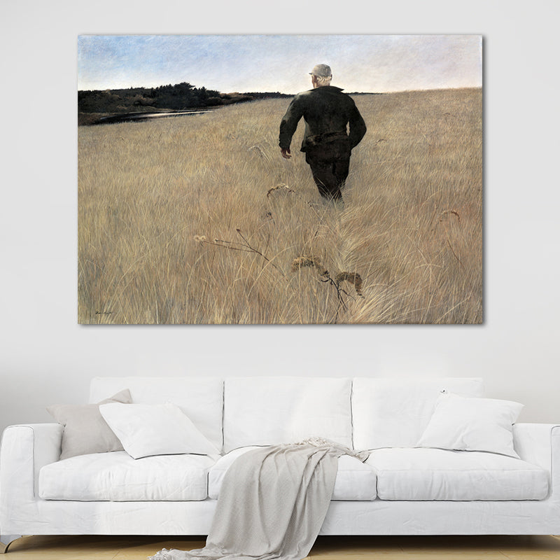 Wilds Painting Wall Decor Farmhouse Gloomy Scenery Canvas Art in Dark Color for Home Clearhalo 'Art Gallery' 'Canvas Art' 'Country Art Gallery' 'French Country' 'Rustic' Arts' 1656981