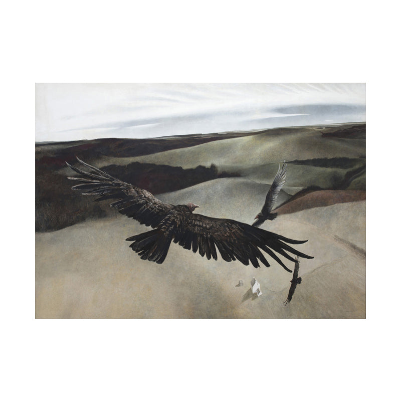 Wilds Painting Wall Decor Farmhouse Gloomy Scenery Canvas Art in Dark Color for Home Clearhalo 'Art Gallery' 'Canvas Art' 'Country Art Gallery' 'French Country' 'Rustic' Arts' 1656999