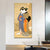 Orange Whispering Woman Wall Art Ukiyoe Asian Textured Canvas Print for Guest Room Orange Clearhalo 'Art Gallery' 'Canvas Art' 'Traditional' Arts' 1657022