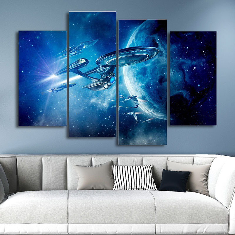 Children's Art Planet Scenery Art Canvas Textured Light Color Wall Decor for Kitchen Clearhalo 'Art Gallery' 'Canvas Art' 'Kids' Arts' 1657040