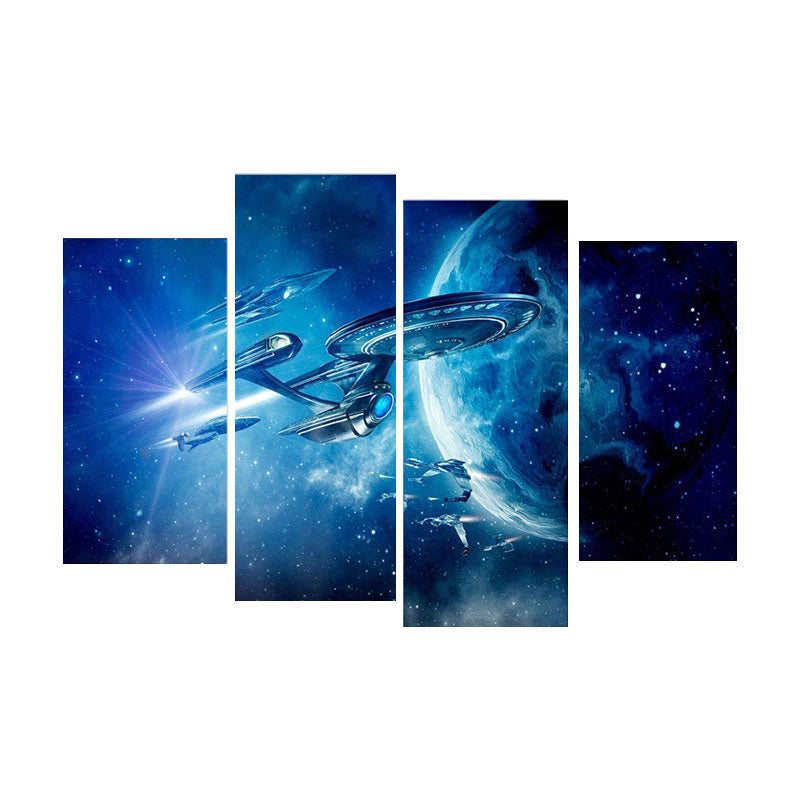 Children's Art Planet Scenery Art Canvas Textured Light Color Wall Decor for Kitchen Clearhalo 'Art Gallery' 'Canvas Art' 'Kids' Arts' 1657042