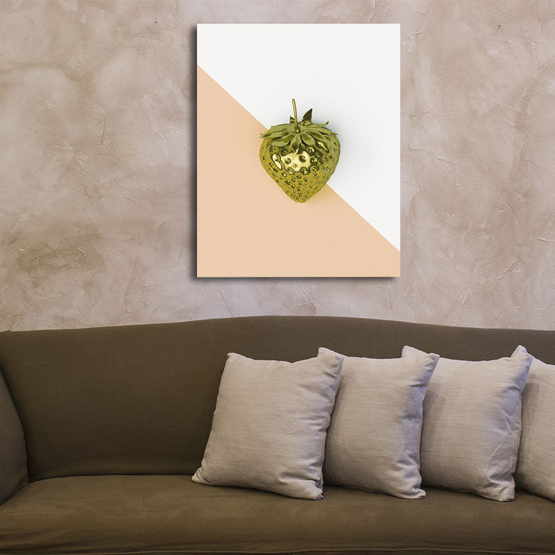 Geometric Canvas Wall Art Nordic Style Tasty Fruit Print Wall Decor in Bright Color Clearhalo 'Arts' 'Canvas Art' 1657053