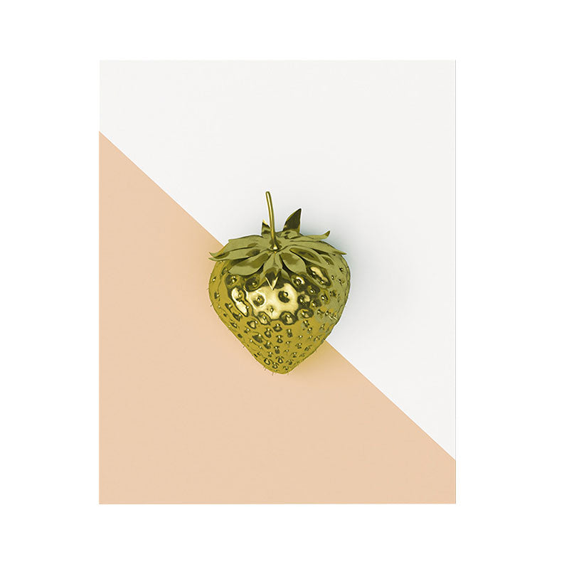 Geometric Canvas Wall Art Nordic Style Tasty Fruit Print Wall Decor in Bright Color Clearhalo 'Arts' 'Canvas Art' 1657055