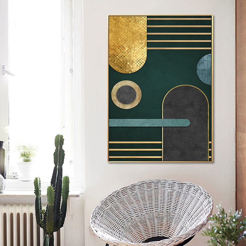 Glam Metal Wall Art Decor Bright Color Abstract Patterned Canvas for Living Room Clearhalo 'Arts' 'Canvas Art' 1657082