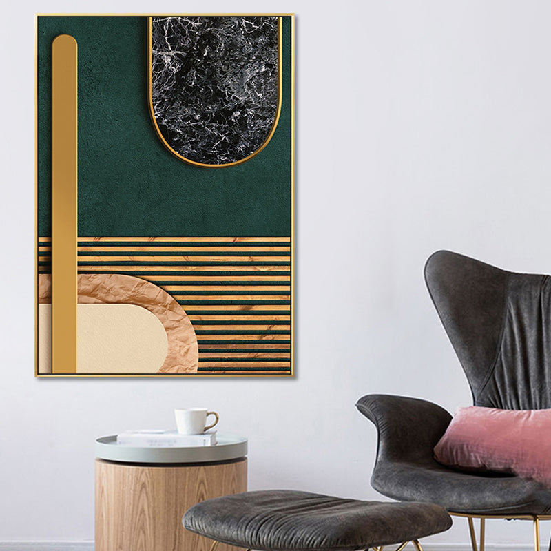 Glam Metal Wall Art Decor Bright Color Abstract Patterned Canvas for Living Room Clearhalo 'Arts' 'Canvas Art' 1657096