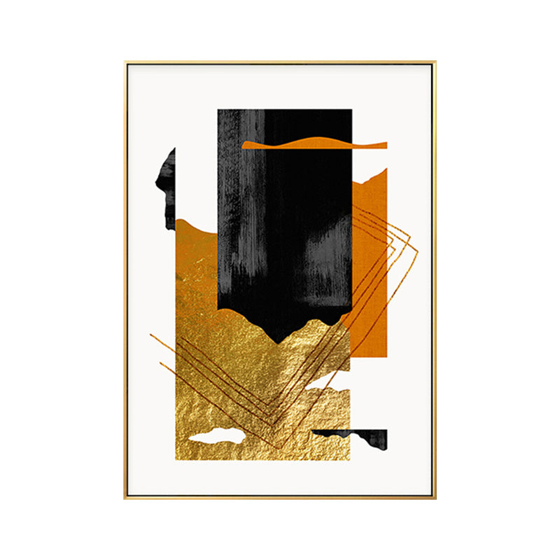 Mixed Media Glam Canvas Wall Art with Abstract Pattern in Dark Color for Bedroom Clearhalo 'Arts' 'Canvas Art' 1657111