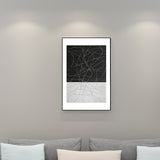 Minimalism Style Irregular Line Art in Black Textured Wall Print for Living Room Clearhalo 'Art Gallery' 'Canvas Art' 'Contemporary Art Gallery' 'Contemporary Art' 'Minimalism' 'Minimalist Art Gallery' 'Scandinavian' Arts' 1657145