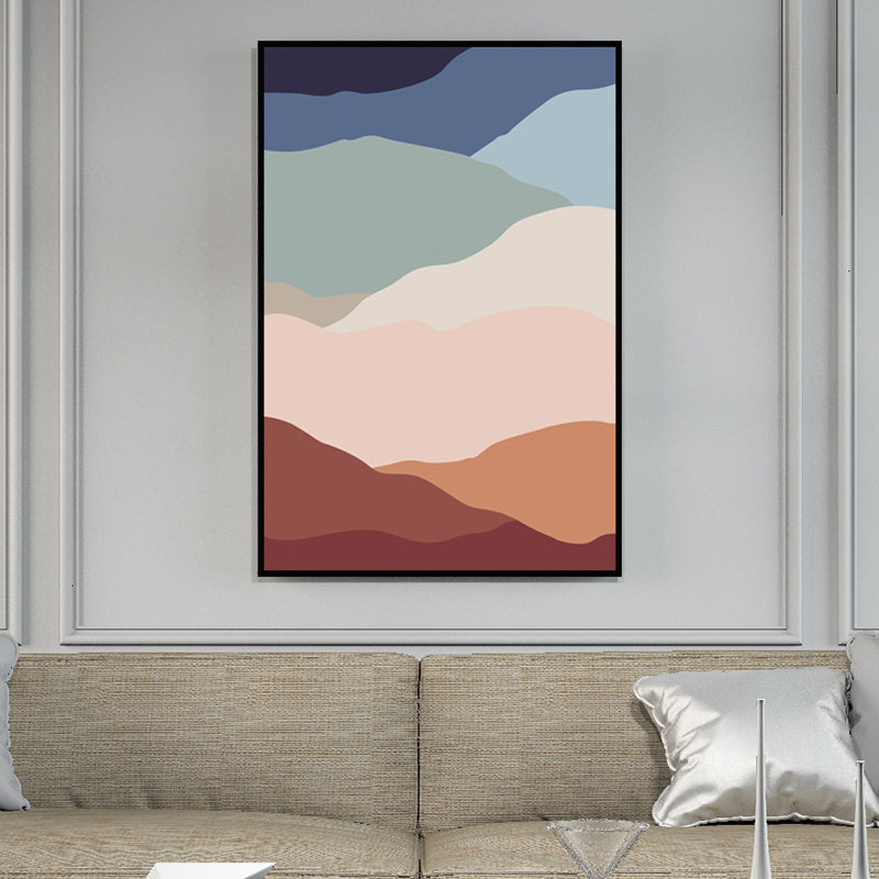 Abstract Pattern Wall Decor Pastel Color Canvas Art Prints Textured for Living Room - Clearhalo - 'Arts' - 'Canvas Art' - 1657228
